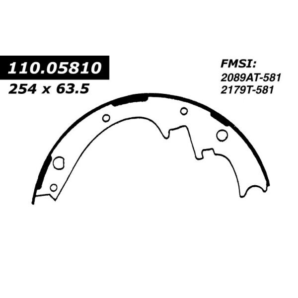 Centric Parts Riveted Brake Shoes, 112.05810 112.05810 - main